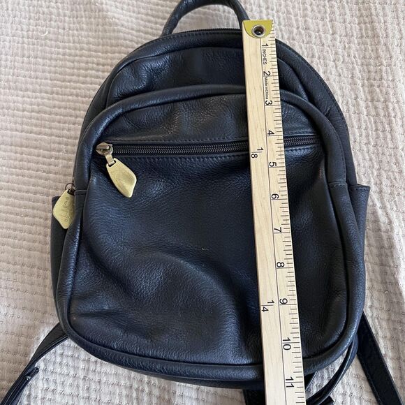 Libaire Backpack Womens Black Leather Mini Bag Purse USA Adjustable Classic - Picture 6 of 10